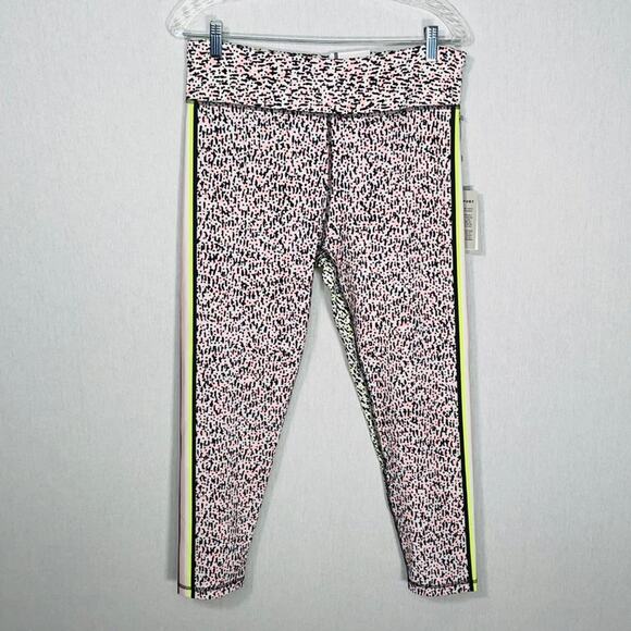 DKNY Sport Confetti Print High Waist 7/8 Tights xl - Picture 2 of 12